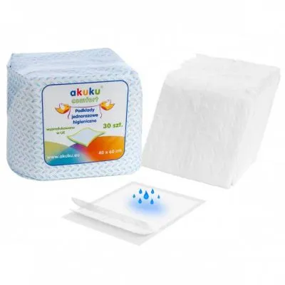 Akuku mazuļa pārtīšanas paliktņi COMFORT, 40x60, 30 gab., A0377
