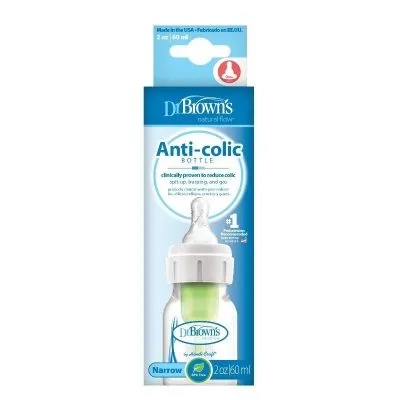 Buteliukas Dr. Brown's Options+ siauru kakleliu, 60ml