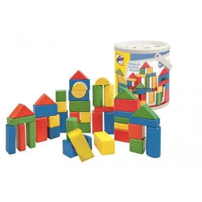 Krāsainie koka klucīši (50 gab., 2,5 cm)