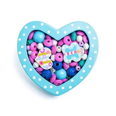 Mini karoliukų rinkinys "Žydra širdelė"