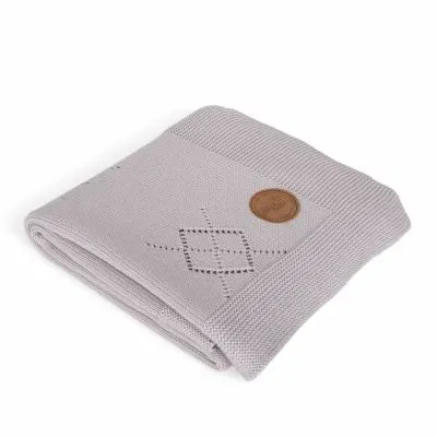 Cebababy pledas megztas 90x90 pilkas