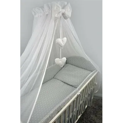 Ankras 6 daļu gultas veļas komplekts "Rozeta" pelēks