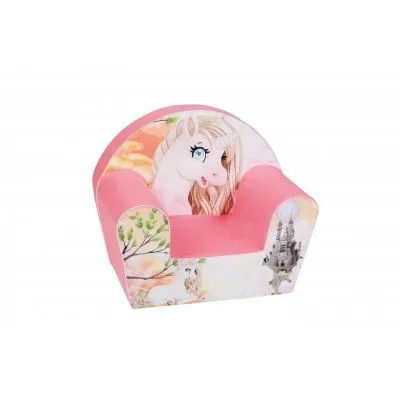 Rozā mīkstais krēsls - "Ponis"