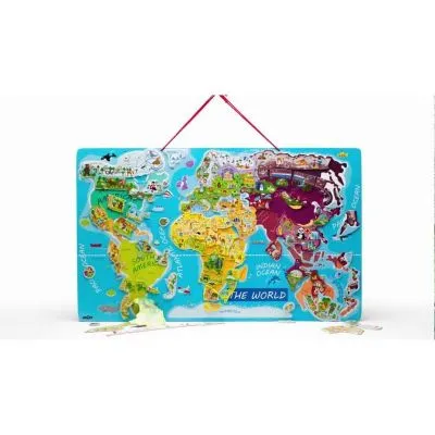 Magnetinis pasaulio žemėlapis su žaidimu