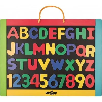 Magnētiska divpusēja tāfele ar alfabēta burtiem