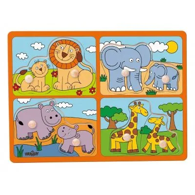 Medinės dėlionės gyvūnai - "Zoologijos gyventojai"