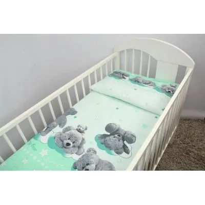 135/100 cm. Ankras 2 daļu gultas veļas komplekts "Funny Bear"