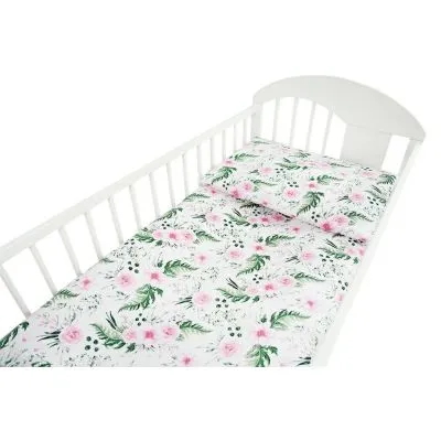 120/90 cm. Ankras 2 daļu gultas veļas komplekts "Roze"