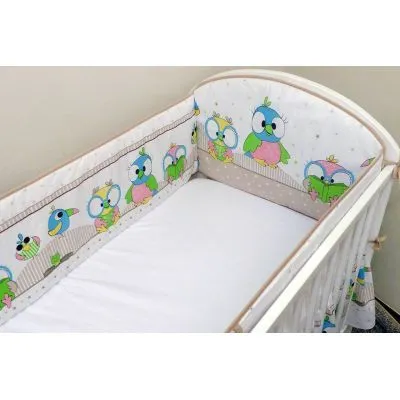 Ankras 360 CM. aizsargmaliņa gultiņai "PAPAGAILIS", Brūna