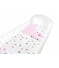 120/90 cm. Ankras 2 daļu gultas veļas komplekts "Zvaigznes", Rozā