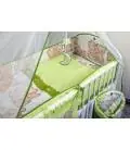 Ankras 360 cm. aizsargmaliņa gultiņai "Lācīši", Zaļa