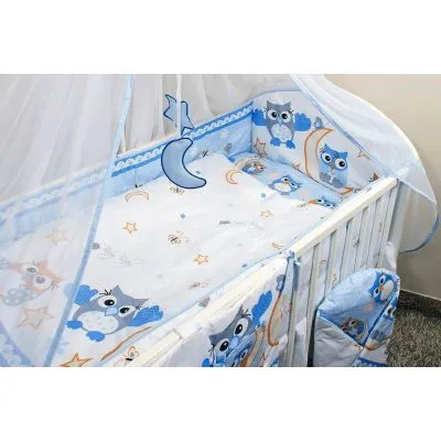 ANKRAS 360 CM. GULTIŅAS AIZSARGS "PUĶUVEŽI", ZILS