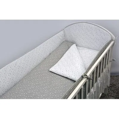 Ankras 3 daļu gultas veļas komplekts "Zvaigznītes", Pelēka