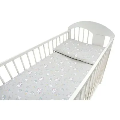 120/90 cm. Ankras 2 daļu gultas veļas komplekts "Pony", Pelēka