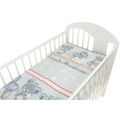 120/90 cm. Ankras 2 daļu gultas veļas komplekts "Mika", Pelēka