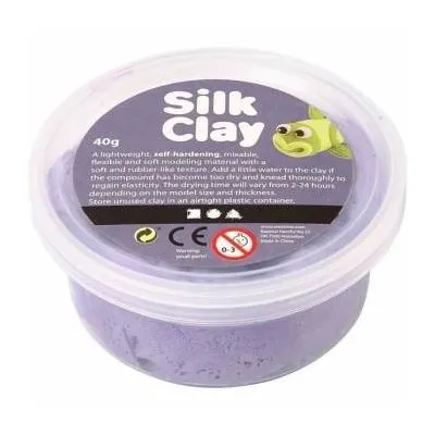 Šilkinis modelinas - violetinė spalva, 40 gr