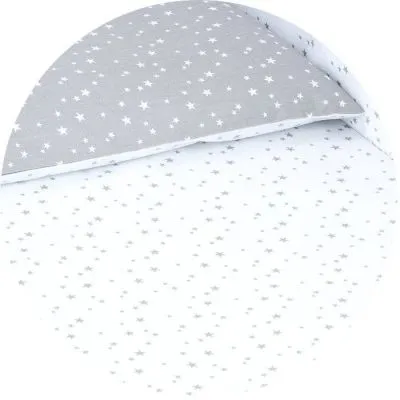 MamoTato gultas veļa 2 d. mazas zvaigznītes, pelēka, krāsota