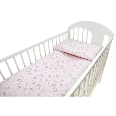 135/100 cm. Ankras 2 daļu gultas veļas komplekts "Pony", Rozā