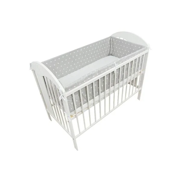 ANKRAS 360 CM. AIZSARGIŅA GULTIŅAI "Midi zvaigznītes", Pelēka