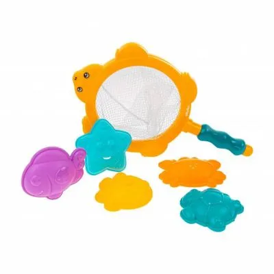 Akuku vannas rotaļlietu komplekts ar zvejnieka tīklu., A0455