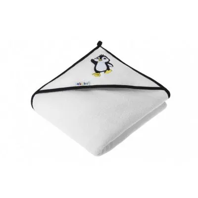 Akuku rankšluostis su gobtuvu 100x100cm Pingvinas, A1240