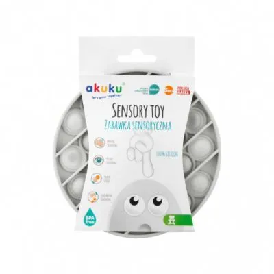 Akuku sensorinis žaislas paspaudžiami burbuliukai, grey, A0478