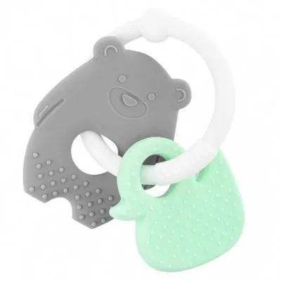 Akuku Silikoninis kramtukas BEAR/DUCK, A0126