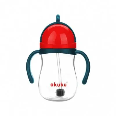 Neizšļakstāms mācību krūze 280 ml ar diviem rokturiem un svaru