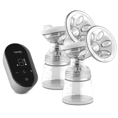 Divkāršs elektriskais krūts pumpis Lionelo Twee Go, Pelēks