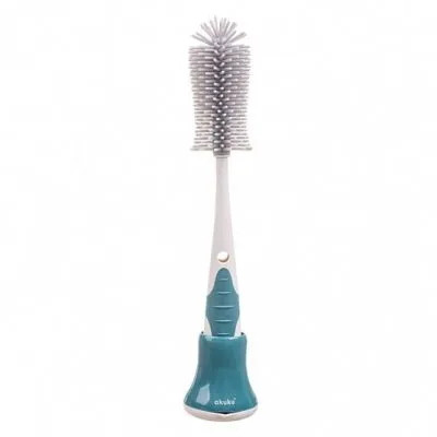 Akuku pudelīšu, krūzīšu un knupīšu silikona birste ar birstīti