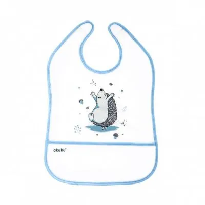 Akuku mazuļa priekšautiņš ar garām piedurknēm, aizdari un