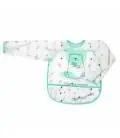 Akuku kūdikio seilinukas ilgomis rankovėmis su užsegimu ir kišenėle, Bear, A0518