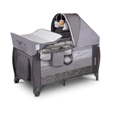 Maniežinė lovytė Lionelo Sven Plus, Grey Scandi