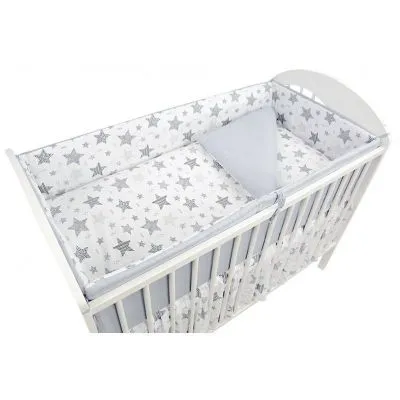 Ankras 360 CM. aizsargmaliņa gultiņai "New Star", Pelēka