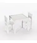 Drewex galdiņš un 2 krēsli, balts