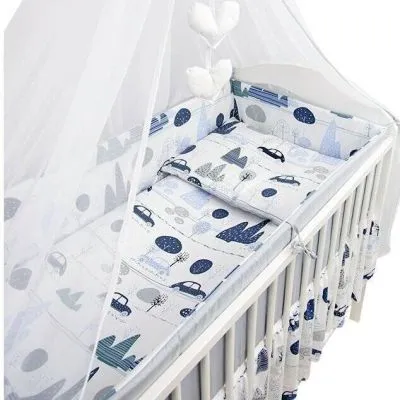 Ankras 6 daļu gultas veļas komplekts "Cars" zils