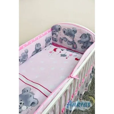 Ankras 360 cm. apsaugėlės lovytei "Mika", Rožinė