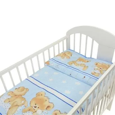 120/90 cm. Ankras 2 daļu gultas veļas komplekts "Mika", Zils