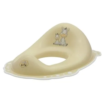 Maltex klozeta sēdeklis, neslīdošs, Zebra, krēmkrāsas, pelēka