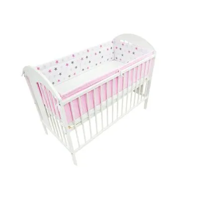 Ankras 360 CM. aizsargmaliņas gultiņai "Zvaigznes", Rozā