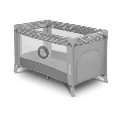 Lionelo Stefi manēžas gultiņa, pelēks betons daudzkrāsains
