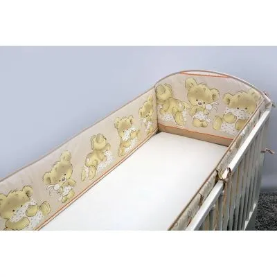 Ankras 360 cm. aizsargmaliņa gultiņai "Mika", Brūna