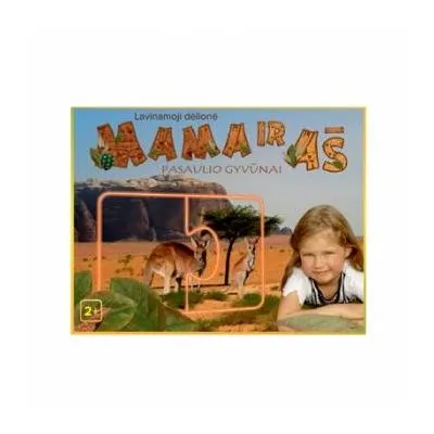 Līmējamā puzle - "Mamma un es, Pasaules dzīvnieki“, 2+