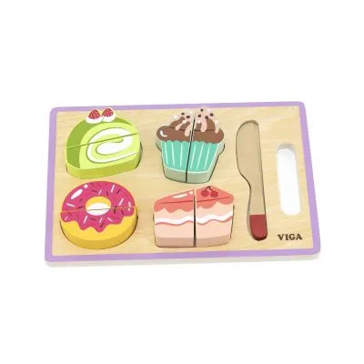 Viga koka griežamo desertu komplekts 44639