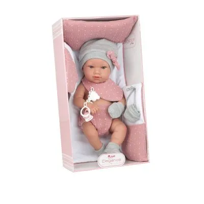 Arias lellīte Salma, meitene ar rozā pledu, 42 cm. 