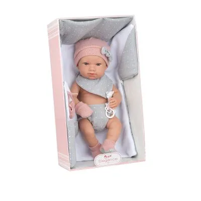 Arias lėlytė Salma, mergaitė su pilku pleduku, 42 cm. 