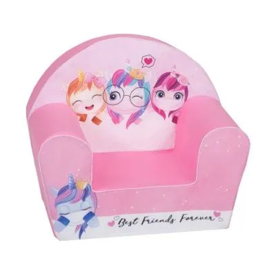 Rožinis foteliukas - draugės mergaitės