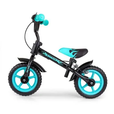 Balansējošais velosipēds Dragon, ar bremzi, Melns