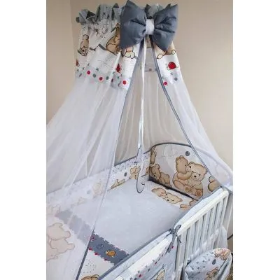 Ankras 6 dalių patalynės komplektas "Draugai" pilka