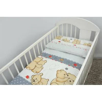 120/90 cm. Ankras 2 daļu gultas veļas komplekts "Draugi", Pelēka